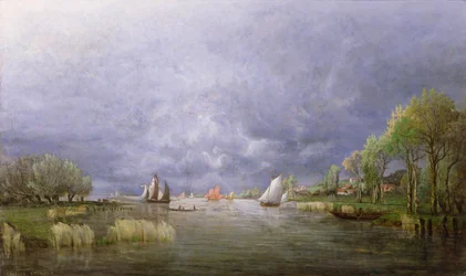Rives de la Loire au printemps, effet de tempête, 1857